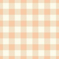 Length pattern textile plaid, expressive texture background seamless. Bedroom fabric check tartan in orange and ivory colors. vector