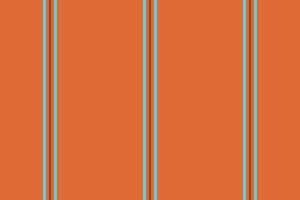 Preeting card vertical stripe seamless, covering texture lines fabric. Cade pattern background textile in orange and cyan colors. vector