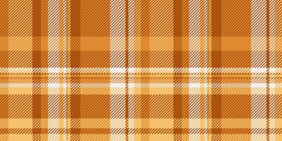 Window textile seamless, mockup pattern texture fabric. Kind background check tartan plaid in orange and amber colors. vector