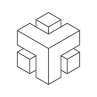 Stylish isometric cube illustration, perfect for modern designs, technology concepts, or architectural presentations. Clean lines minimalist style ensure versatility across various projects. vector