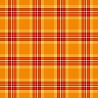 Folk background textile, craft seamless check plaid. Scrapbooking pattern tartan texture fabric in orange and red colors. vector