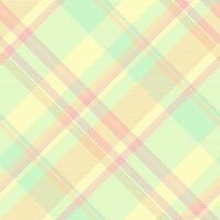 Soft tartan texture background, vivid textile pattern plaid. Sheet fabric seamless check in light color. vector