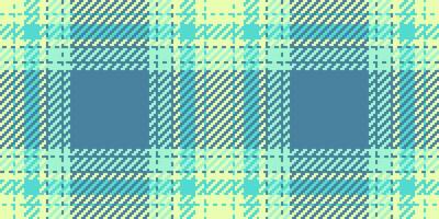Product check plaid textile, ethnic pattern tartan. Model texture seamless background fabric in cyan and lime colors. vector