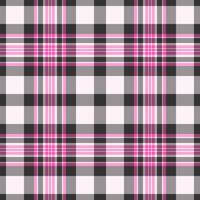 Harmony tartan plaid, handsome fabric seamless texture. Tough textile check pattern background in pink and vintage gray colors. vector
