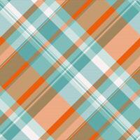 Royalty check pattern textile, stitch fabric tartan background. Quiet texture plaid seamless in teal and bright colors. vector