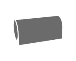 Simple yet stylish grayscale illustration of a rolled-up object. Ideal for website design, app interfaces, presentations, or as a minimalist graphic element. vector