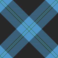 Long tartan fabric, apartment background seamless plaid. Adorable pattern texture textile check in grey and cyan colors. vector