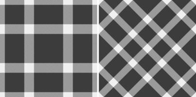 Texture plaid check of pattern textile tartan with a fabric background seamless. Set in monochrome colors. Style inspiration for women. vector