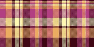 Customizable fabric tartan background, modern pattern textile seamless. Mockup plaid check texture in dark and orange colors. vector