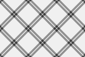 Regular tartan textile, textured seamless background pattern. 20s fabric check plaid texture in white and grey colors. vector