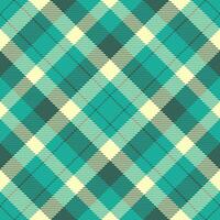 Dye check background texture, professional seamless tartan. Kid plaid textile pattern fabric in teal and light colors. vector