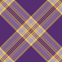 Dreamy textile plaid pattern, duvet seamless texture check. Eps fabric tartan background in violet and pastel colors. vector