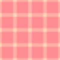 Rag textile fabric check, retail background plaid texture. Light pattern seamless tartan in red and light colors. vector