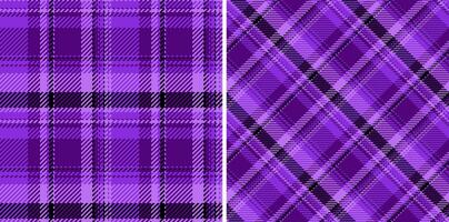 Texture seamless of plaid tartan pattern with a check fabric textile background. Set in popular colors. Cozy living room ideas. vector