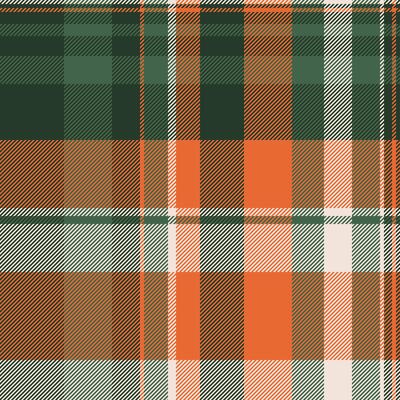 Folk check seamless textile, school pattern plaid fabric. Comfort background texture tartan in orange and dark colors.