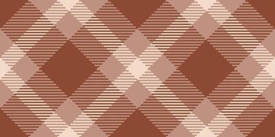 Light texture pattern check, string fabric tartan. Purchase background textile seamless plaid in orange and light colors. vector
