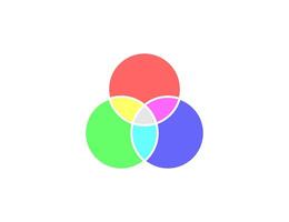 Venn diagram color icon. vector