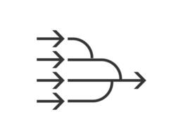Simplify, modules from arrow icon. vector