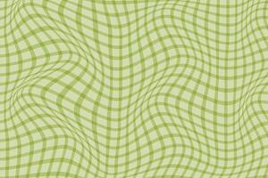 simple abstract light lemon color plaid wavy distort line pattern on lemon background wavy green plaid pattern that can be used as a background or texture vector