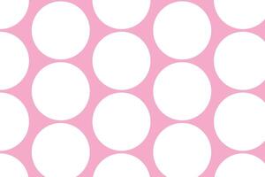 simple abstract white big polka dot pattern on light pink background with white dots and dots that can be used as a background or texture vector