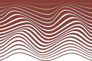 simple abstract dark brown color horizontal half tone blend wavy line pattern vector