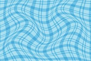 simple modern abstract sky color check plaid wavy distort line pattern on sky color background vector