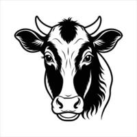 Holstein Cow Face. vector