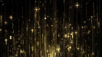 Gold Award particle line moving up effect background.Award gold glowing effect background video