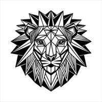 Ferocious lion in studio vector