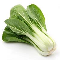 Fresh green bok choy with crisp leaves and vibrant appearance photo