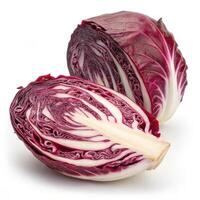 Fresh red radicchio with vibrant color and crisp texture photo
