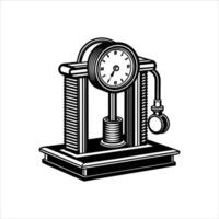 Compression Tool Black and White vector