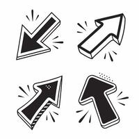 Four direction arrows pointing up down left and right for business usage and directions vector