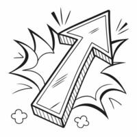 Upward Arrow Graphic with Dynamic Burst Effect, symbolizing progress and growth for business vector