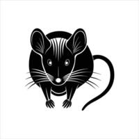 Minimalist Mouse Mouse Black and White vector