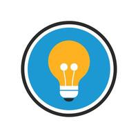 Eld Bulb in Circle Art Flat Minimalist Icon Design vector