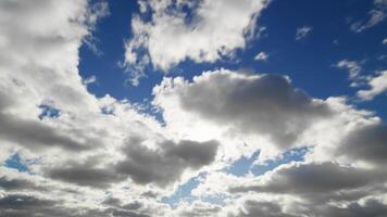 Dynamic Clouds Moving Across Blue Sky Timelapse video
