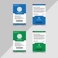 Student ID card design template vector