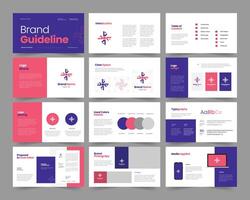 brand guidelines presentation, brand guideline, brand overview template vector