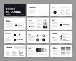 brand guidelines presentation template, brand guideline slide design, logo guideline layout vector