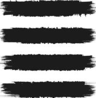 a set of black paint strokes on a white vector