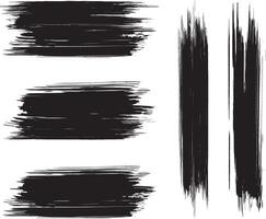 black paint strokes on a white background vector