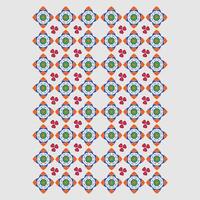 Geometric flower pattern icon. vector