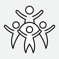 Supporting group of people icon. vector