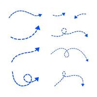 Set of arrows. Different simple line arrows collection. illustration vector