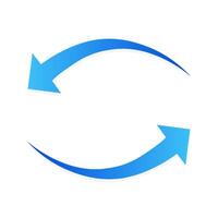 Two arrows rotating in a circle.rotate arrow icon, refresh and reload icon. illustration vector
