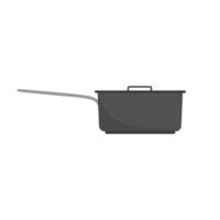 saucepan flat style on white background vector