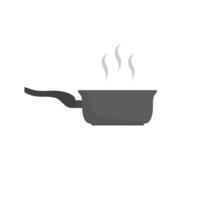 saucepan on white background. vector