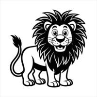 Lion in nature scene vector