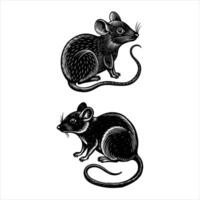 Simple Mouse Silhouette Vectors